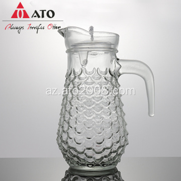 1200ml balıq tərəzi kabartılmış şüşə su qabı dəsti